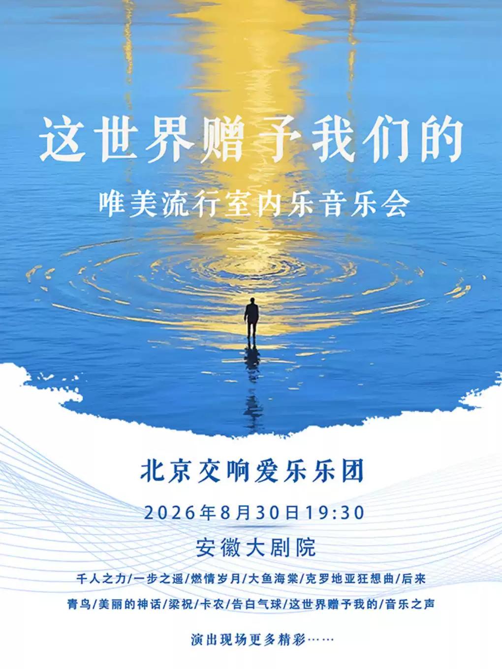 北京交响爱乐乐团世界唯美名曲室内乐音乐会合肥站
