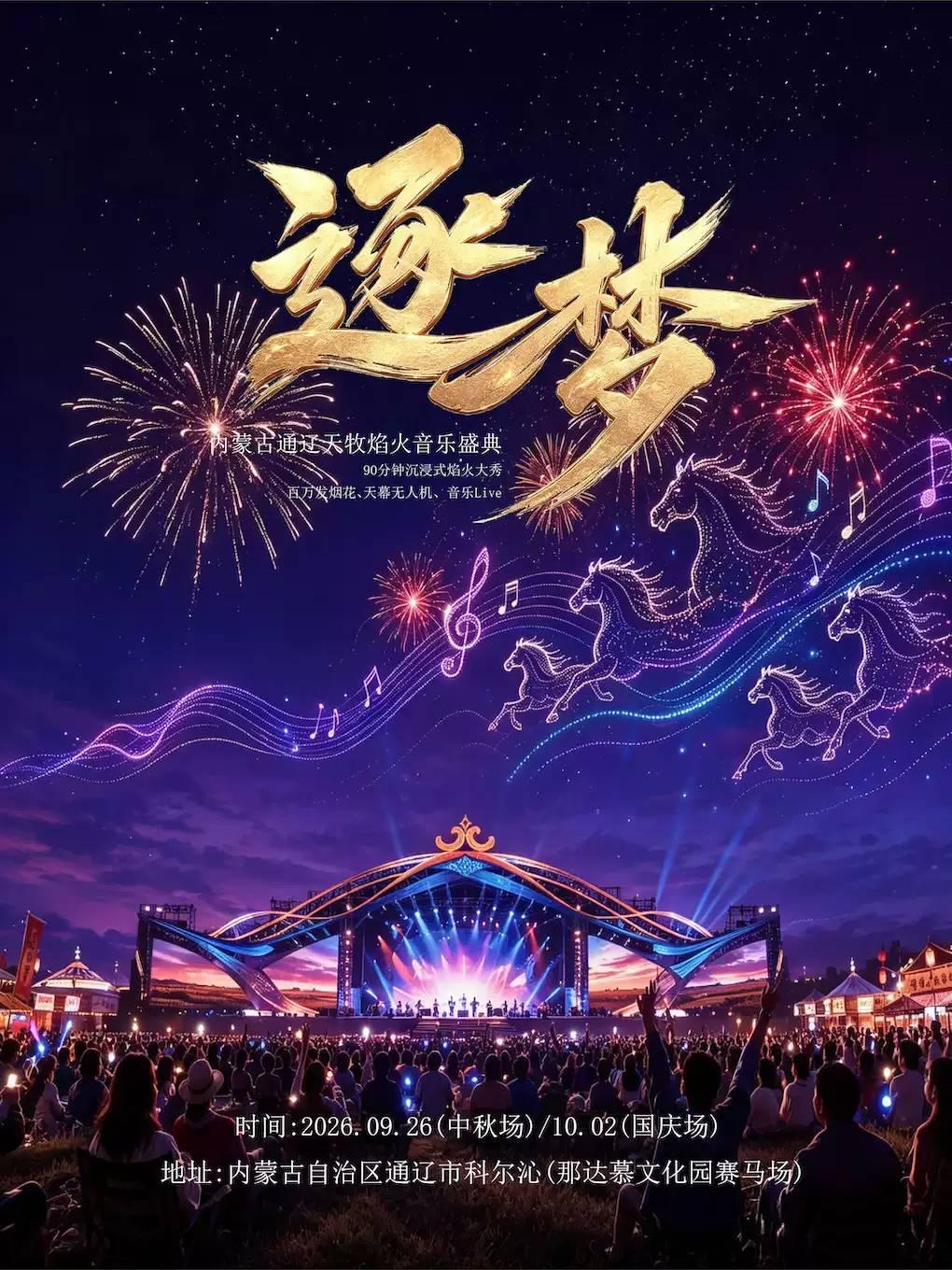 逐梦 内蒙古通辽首届天牧焰火音乐盛典通辽站