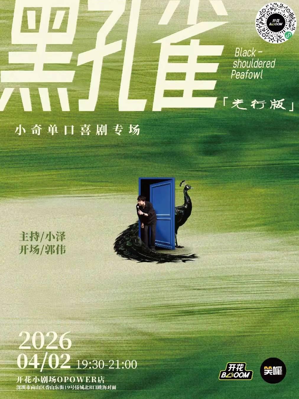 小奇单口喜剧专场《黑孔雀》深圳站