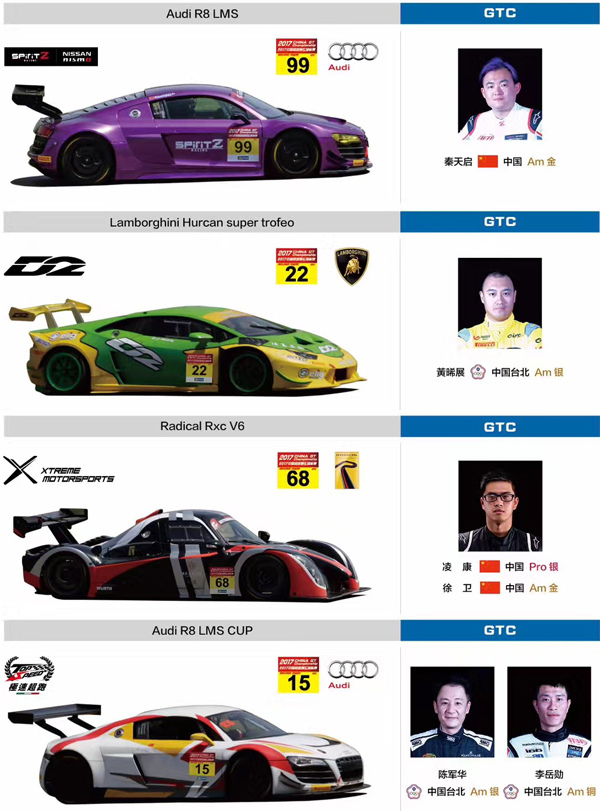 2017中国超级跑车锦标赛 China GT Championship