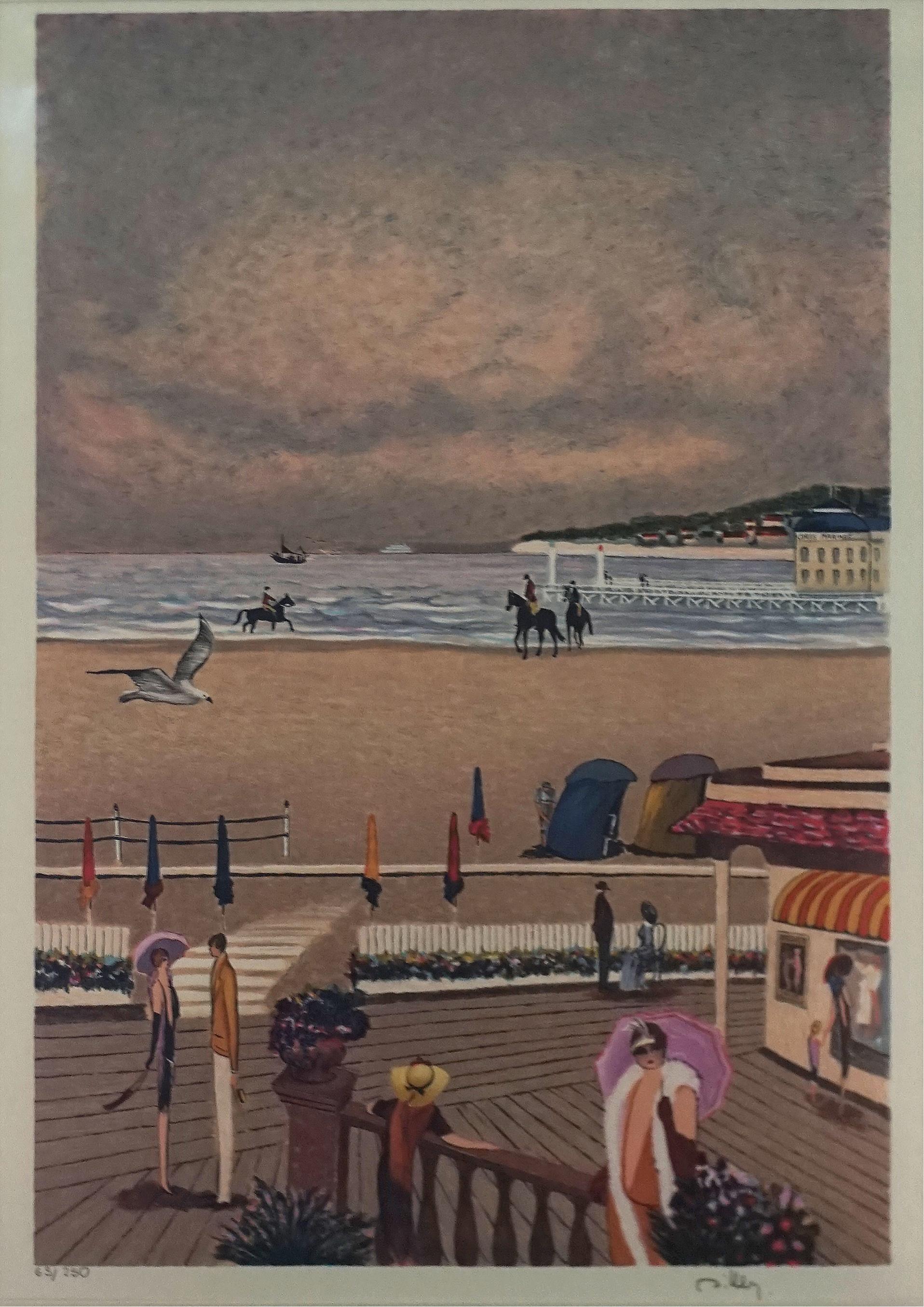 多维尔、40x56cm、传统石版画（铅笔纸上签名）DILLEY RAMON.jpg