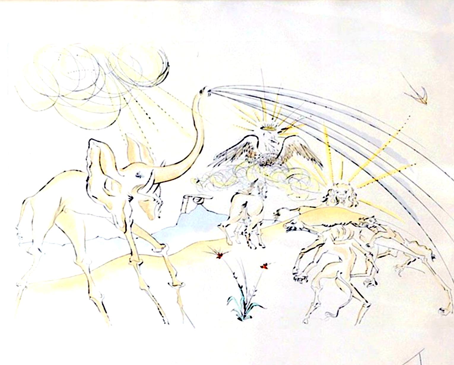 大象系列之二 76x56cm  1974 版画EA艺术家铅笔签名.png