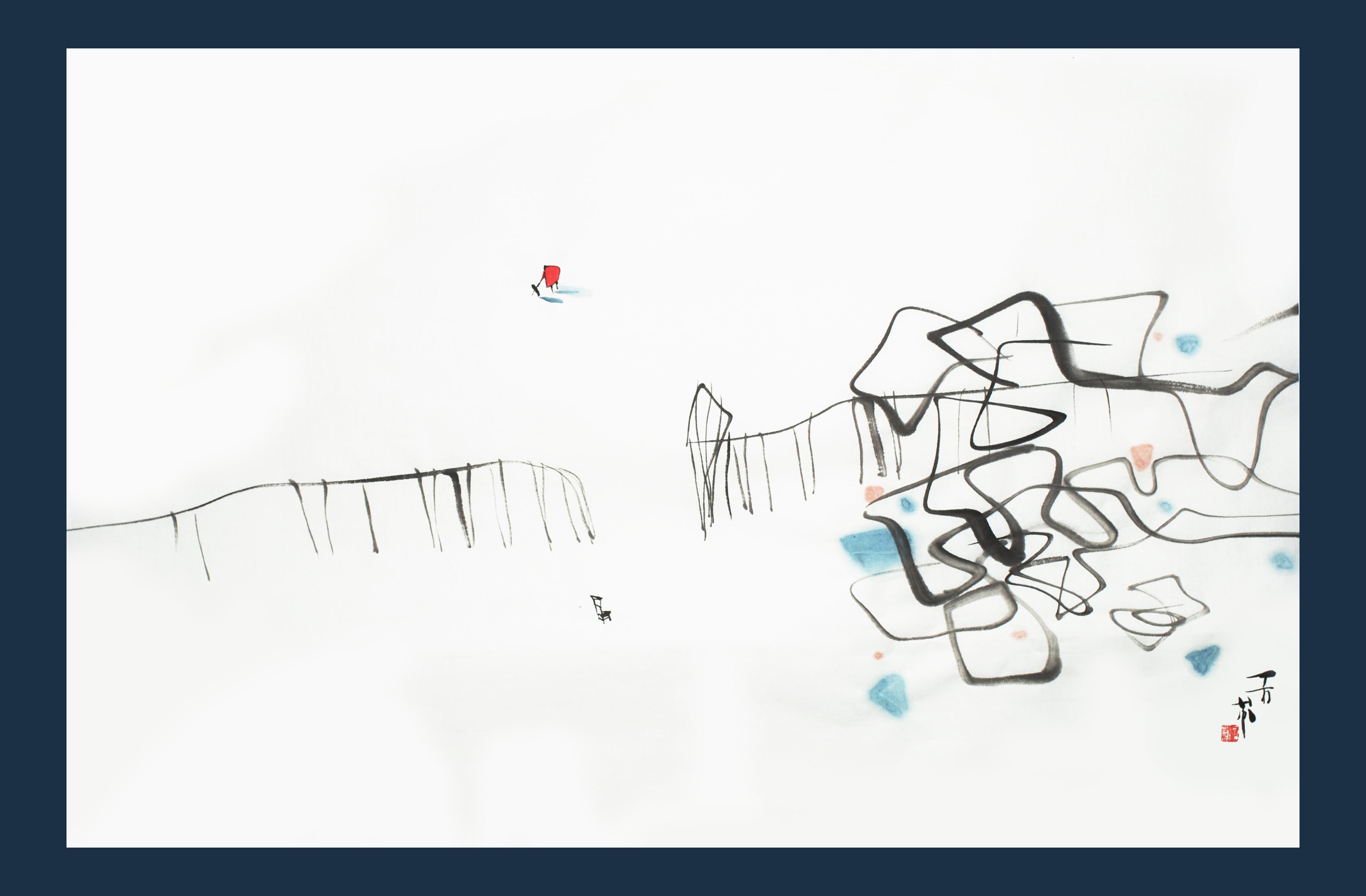 杨鹤  墨色流年-《年轻》   宣纸水墨 2018 69×46.jpg